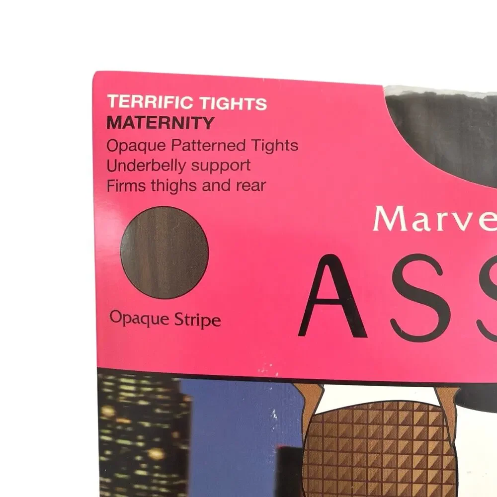 New in package MATERNITY ASSETS opaque stripe tight size 3